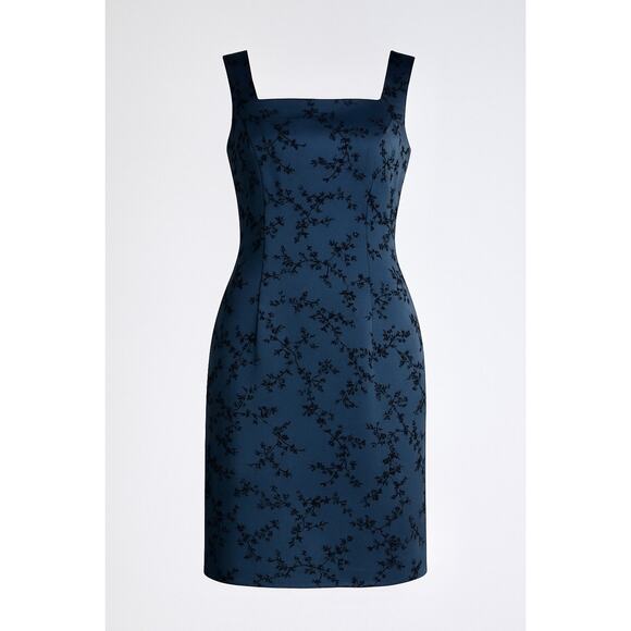 Vintage City Triangle Whimsigoth Satin Glitter Floral Mini Dress Goth Glam Party - Picture 15 of 15